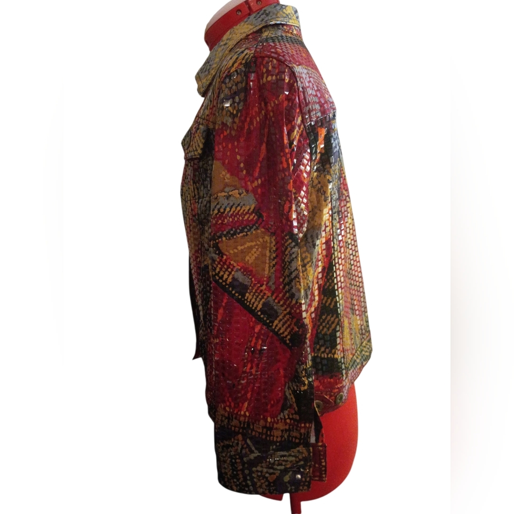 Ruby Rd. Multicolor Abstract Jacket 10p - image 2